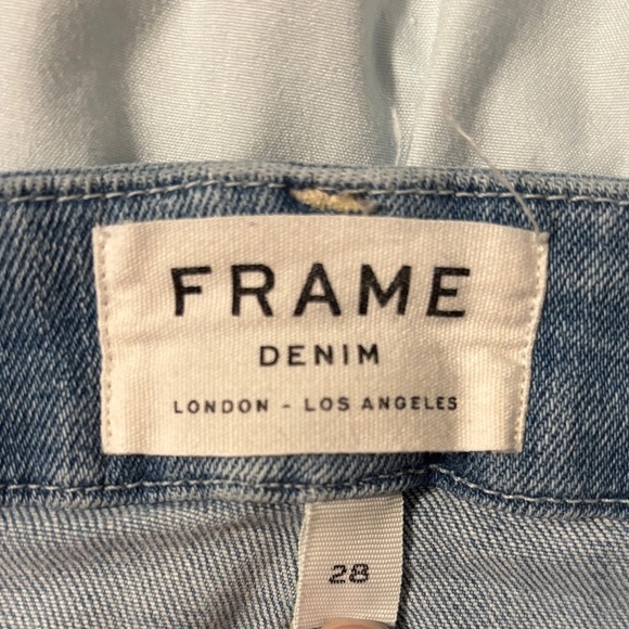 Frame Denim Le Mini Boot Le Freak Light Wash Jeans Size 28 - Picture 2 of 9